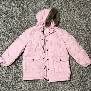 Hanna andersson coat with zip off “fur”